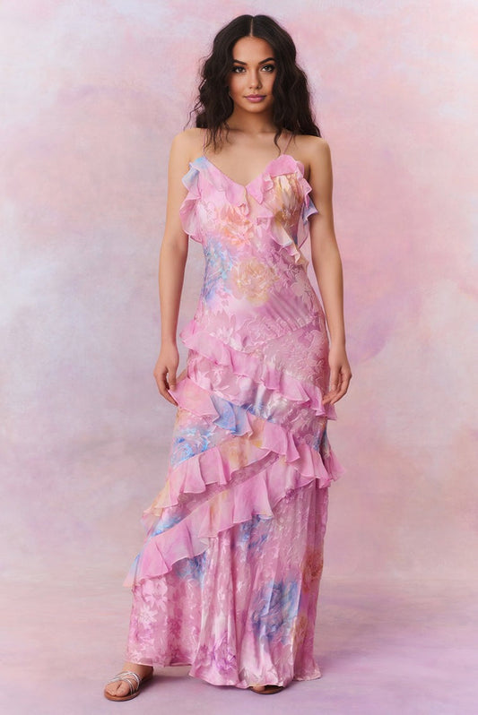 Juliet Ruffle Maxi Dress