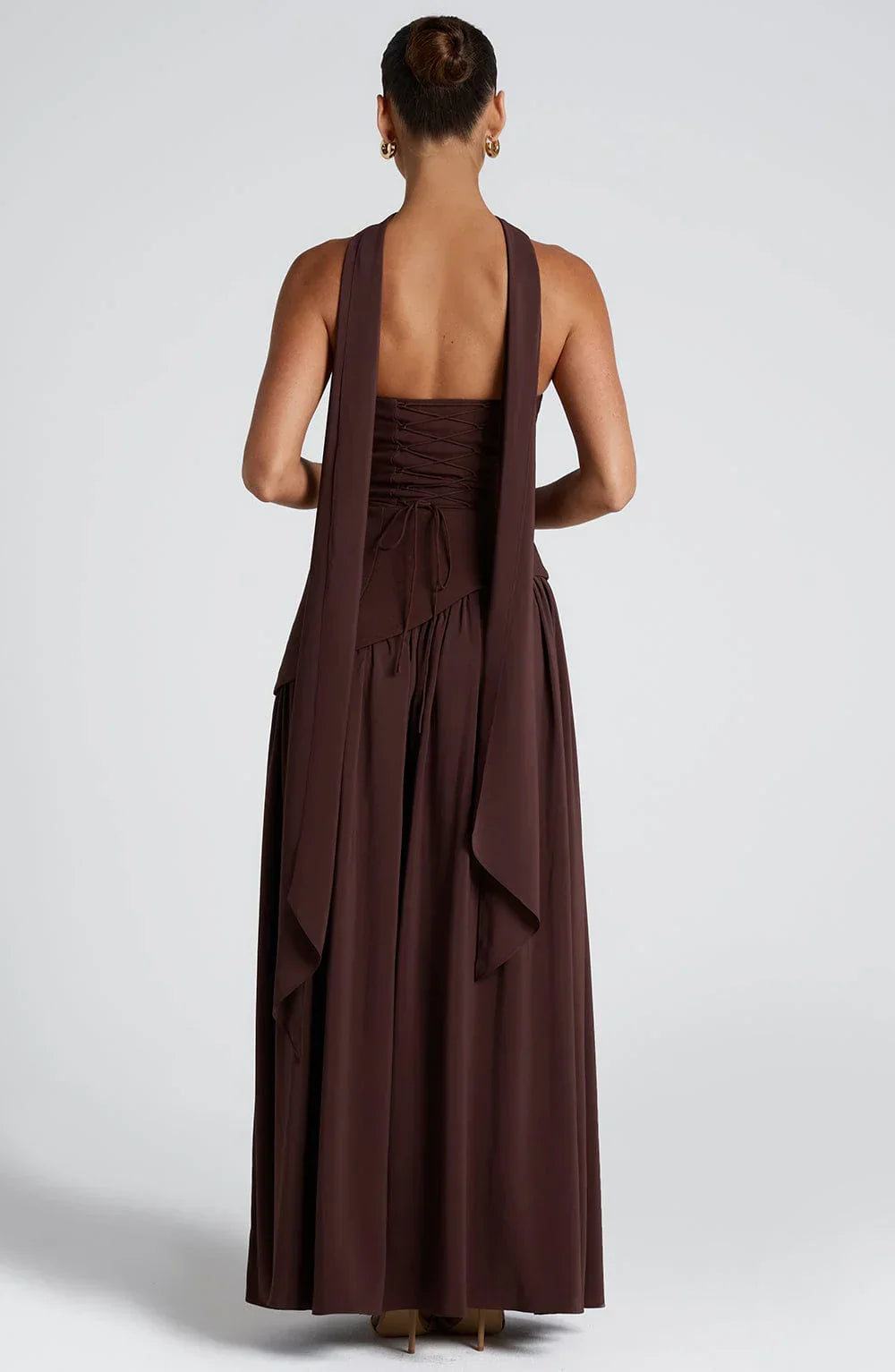 Bianca Corset Scarf Maxi Dress