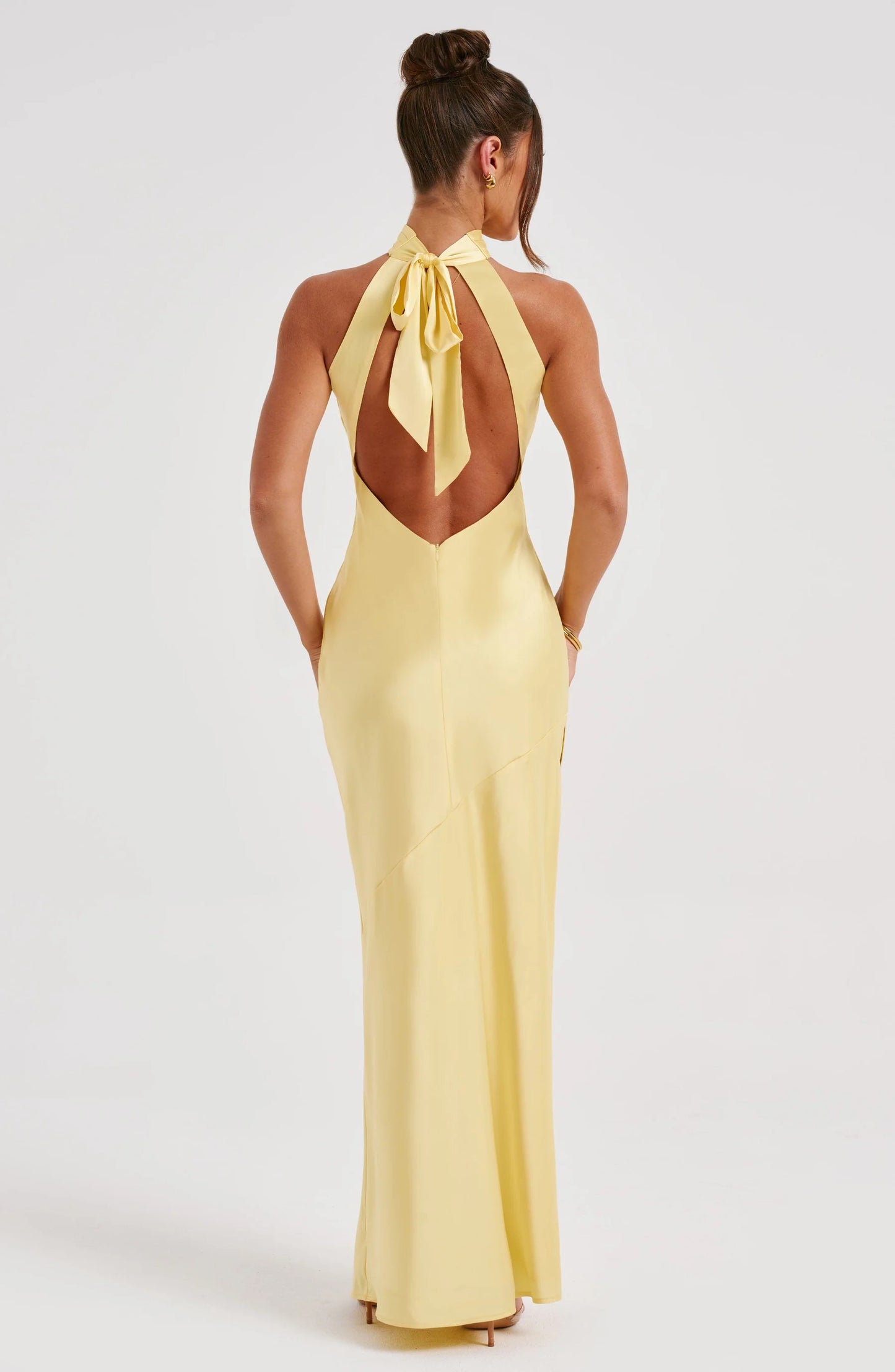 Priselle Halter Neck Evening Maxi Dress
