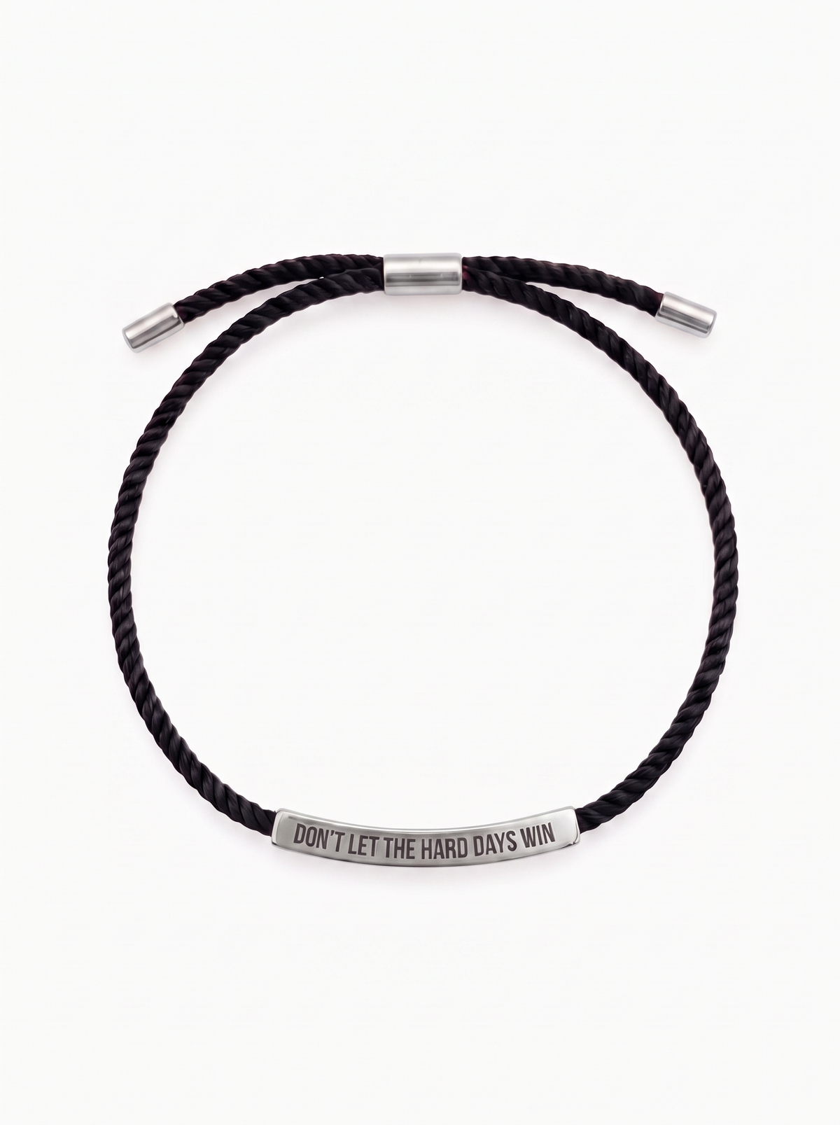 Sandrine Don't Let the Hard Days Win Adjustable Cord Bracelet