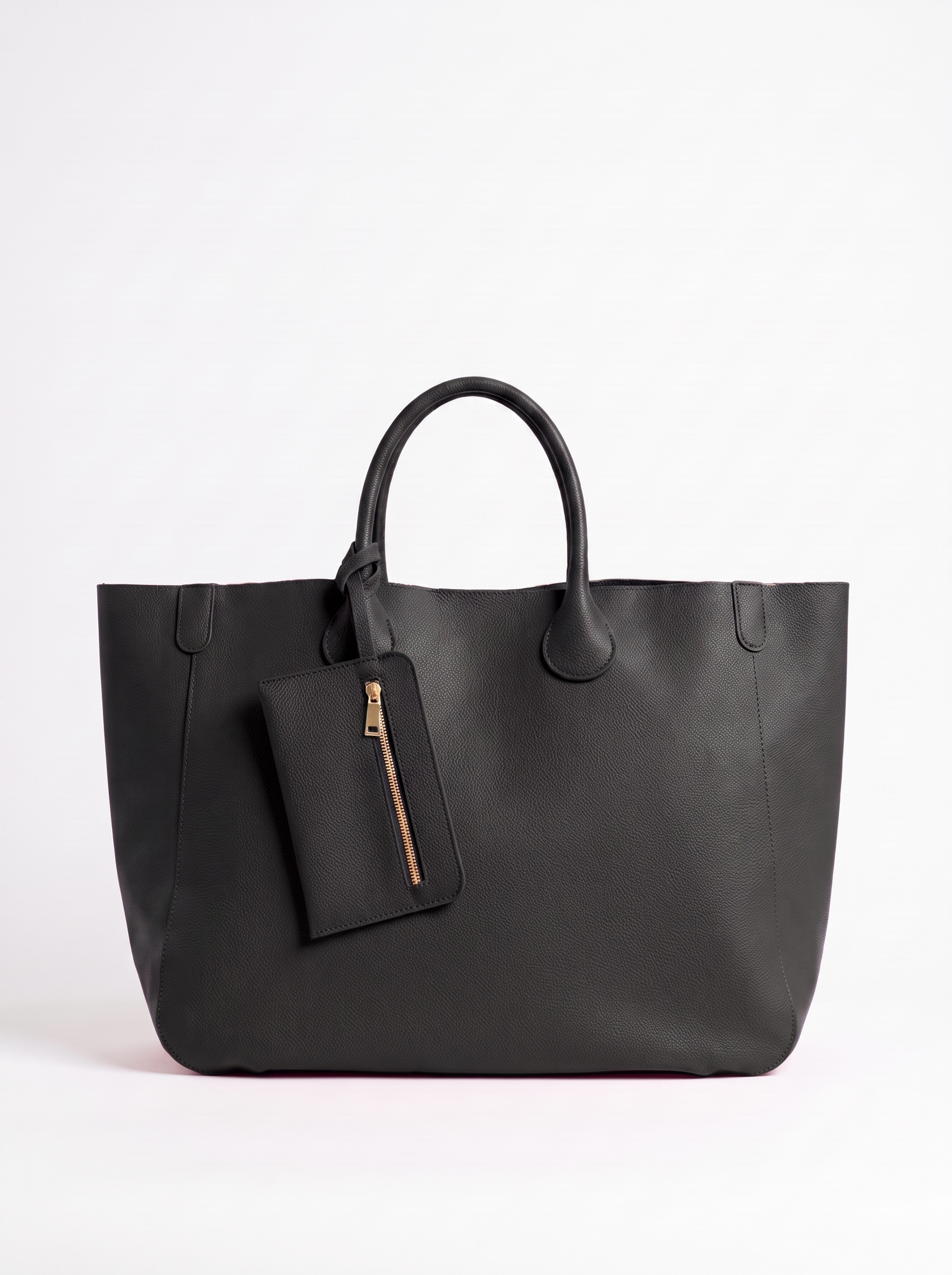 Rosaline Women's Large Vegan Leather Tote Bag, Structured Work Shoulder Bag