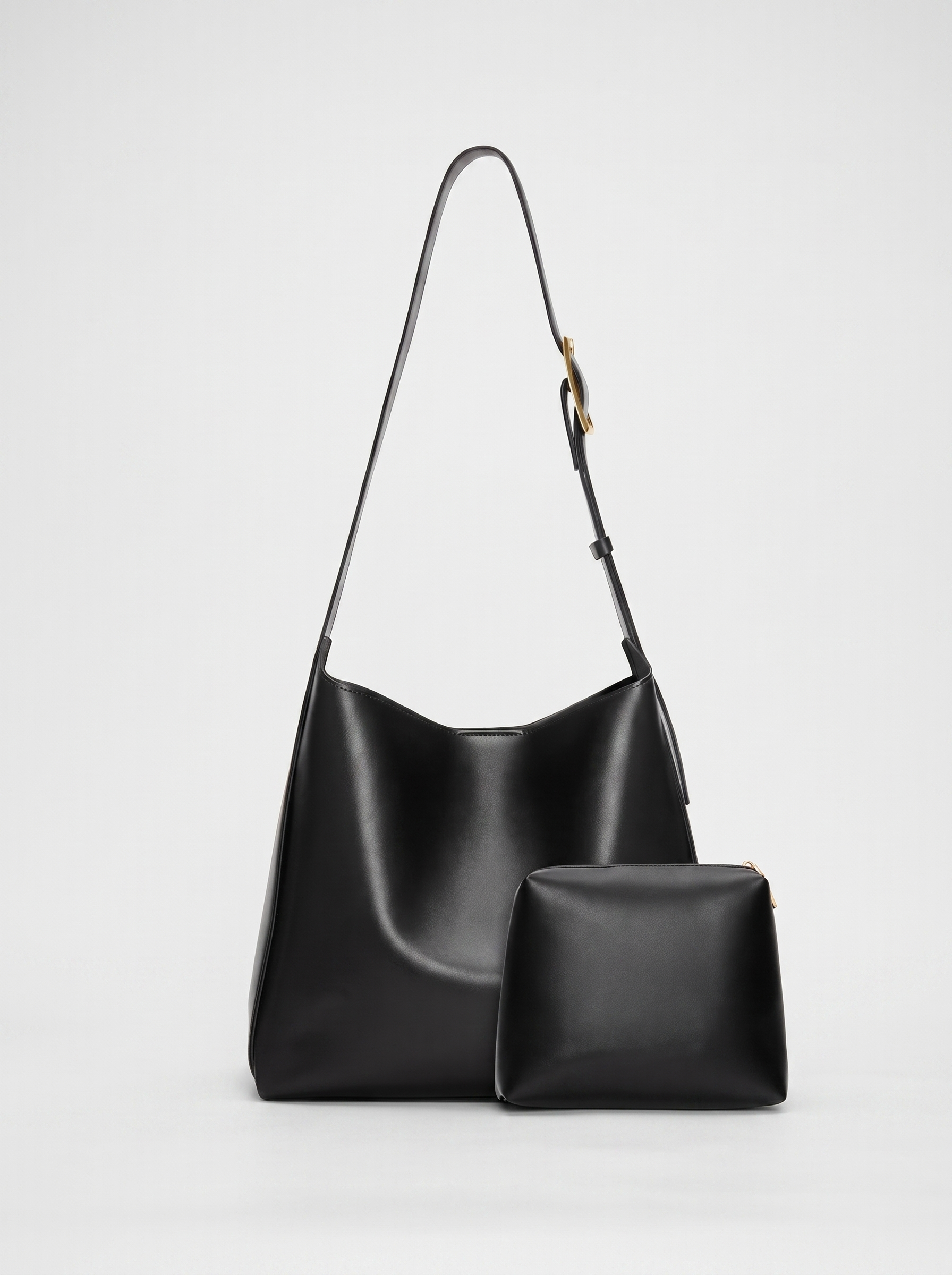Verena Women's Vegan Leather Minimalist Shoulder Bag, Bucket Tote Bag