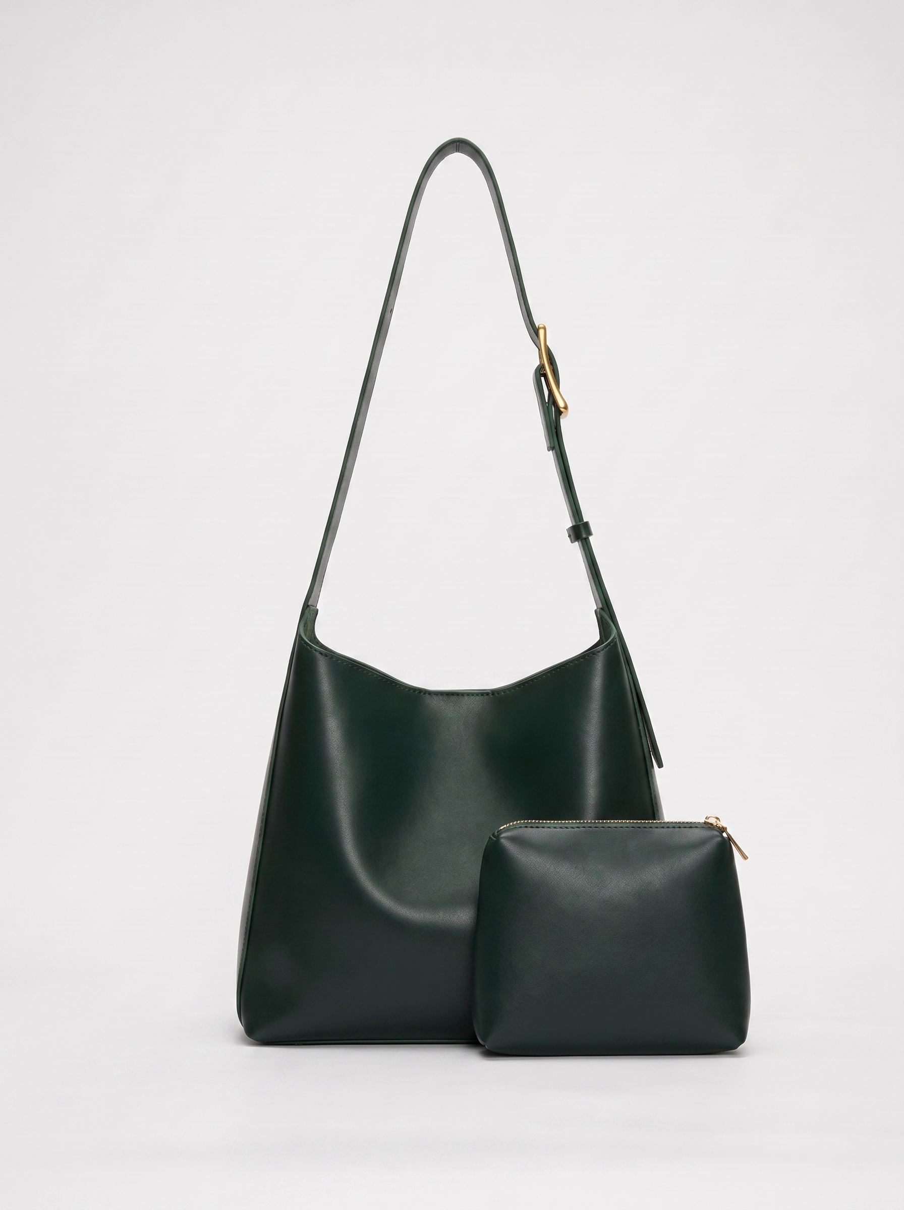 Verena Women's Vegan Leather Minimalist Shoulder Bag, Bucket Tote Bag
