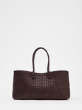Gwendolen Women's Woven Vegan Leather Tote Bag, Structured Shoulder Bag