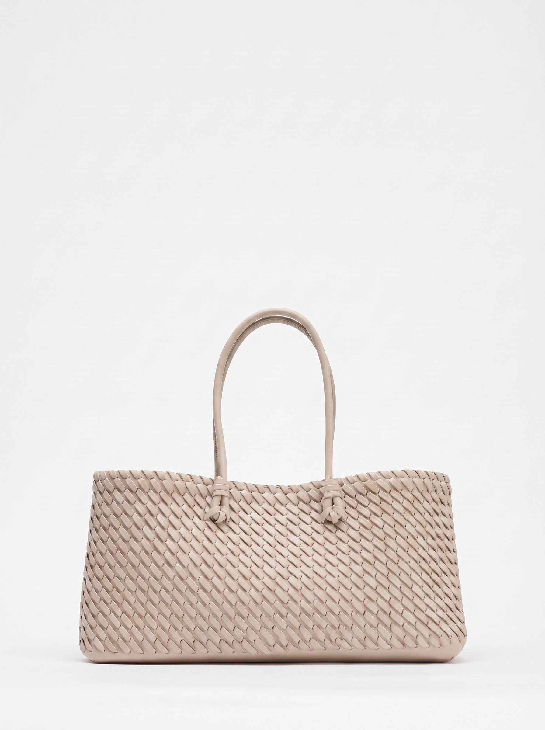 Gwendolen Women's Woven Vegan Leather Tote Bag, Structured Shoulder Bag