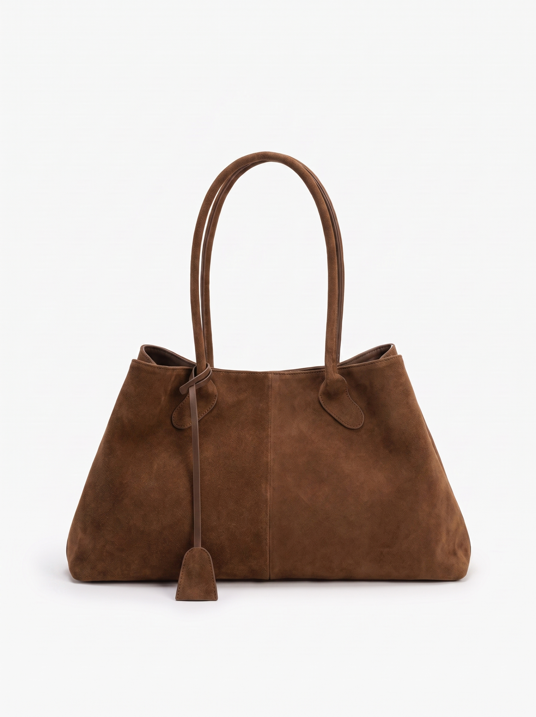 Ismay Women's Vegan Suede Tote Bag, Large Minimalist Shoulder Bag