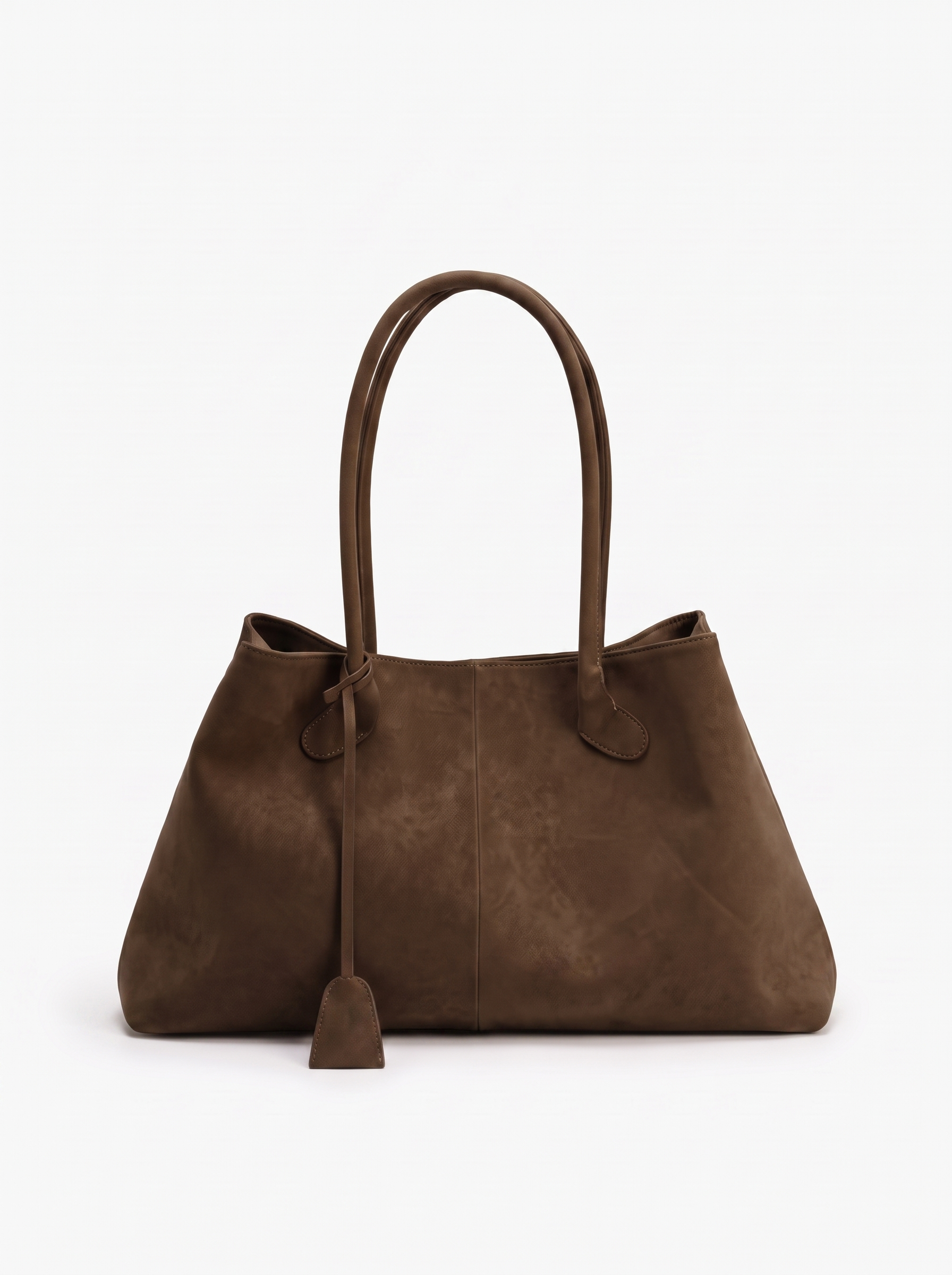 Ismay Women's Vegan Suede Tote Bag, Large Minimalist Shoulder Bag