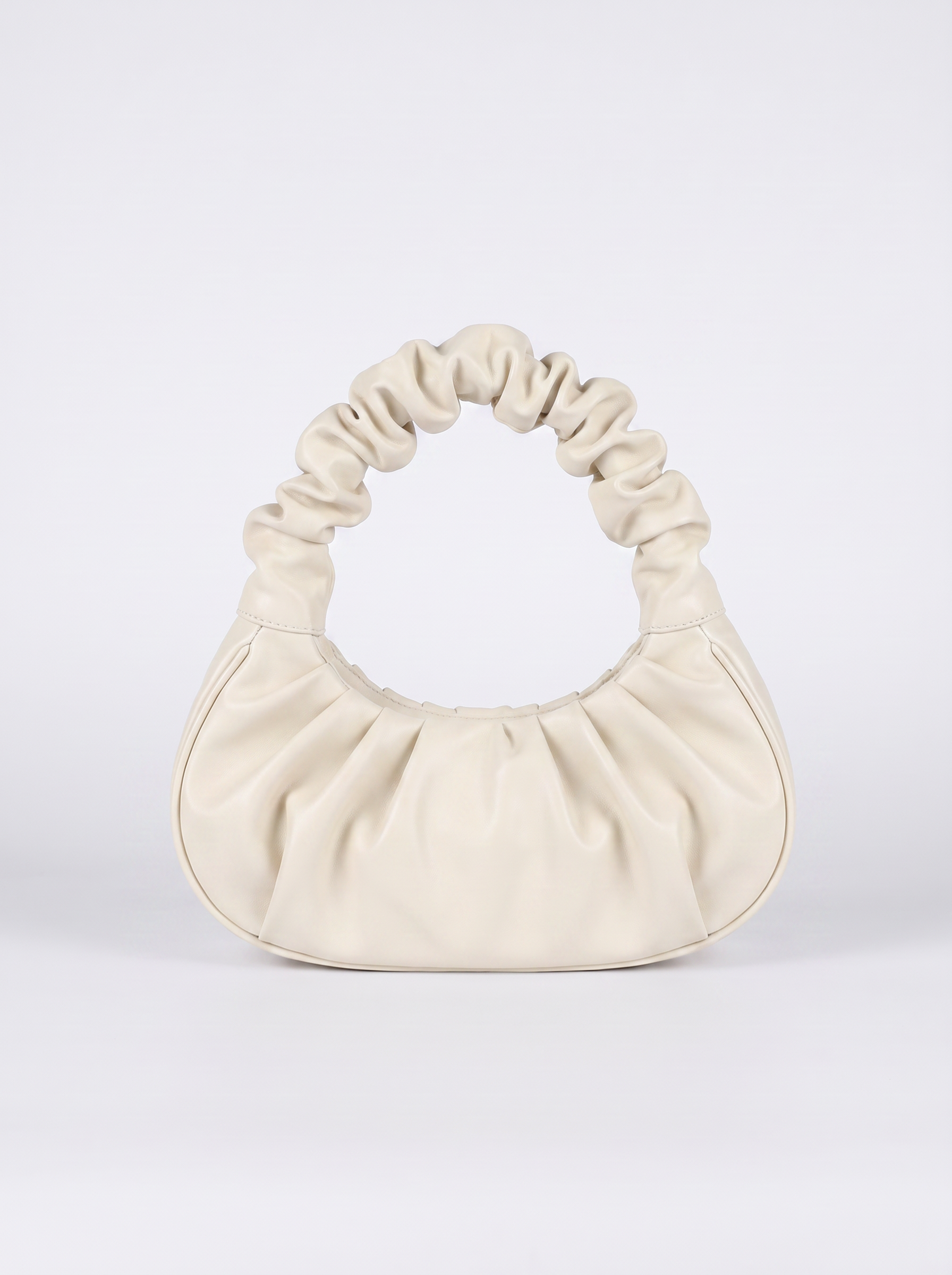 Ottilie Women's Ruched Vegan Leather Shoulder Bag, Cloud Bag