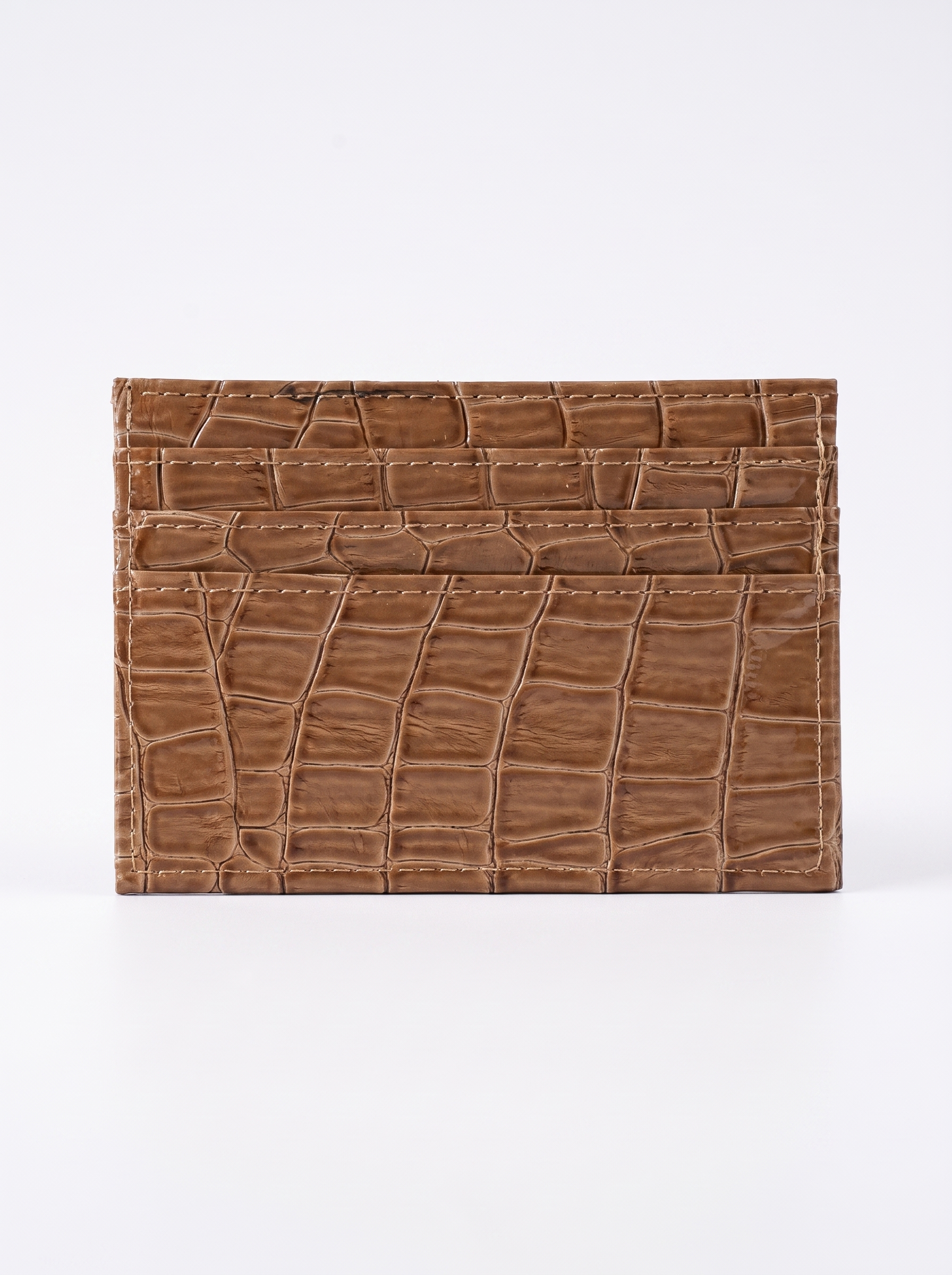 Helena Women's Croc-Embossed Card Holder, Slim Card Case