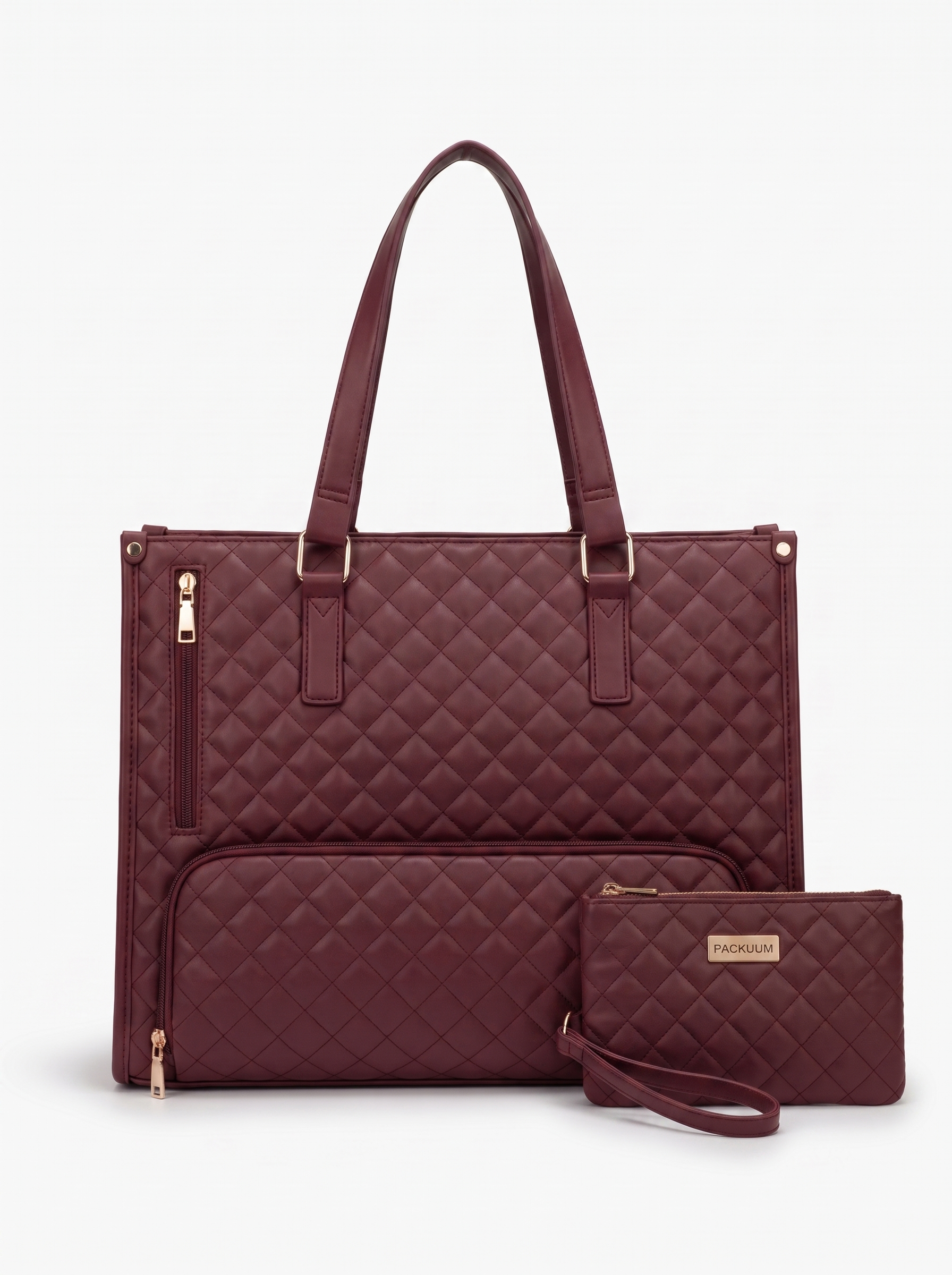 Wilhelmina Women's Quilted Tote Bag, Large Work Shoulder Bag