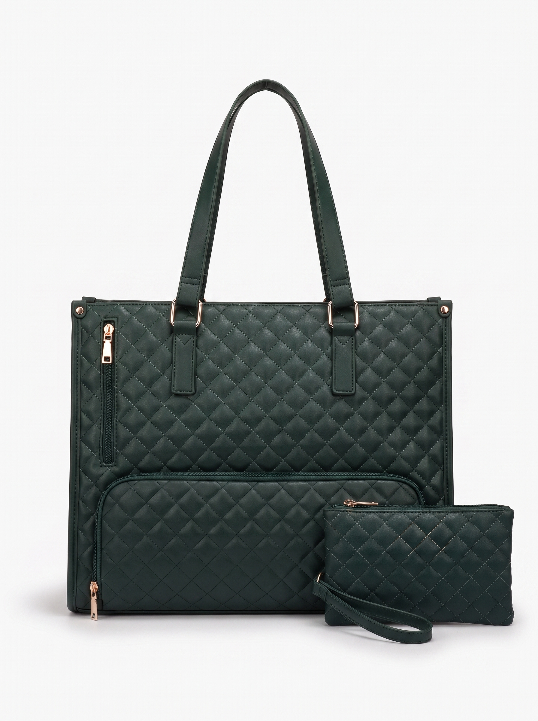 Wilhelmina Women's Quilted Tote Bag, Large Work Shoulder Bag