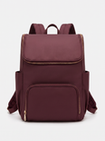 Aveline Women's Water-Resistant Nylon Laptop Backpack, Work Travel Bag - Burgundy