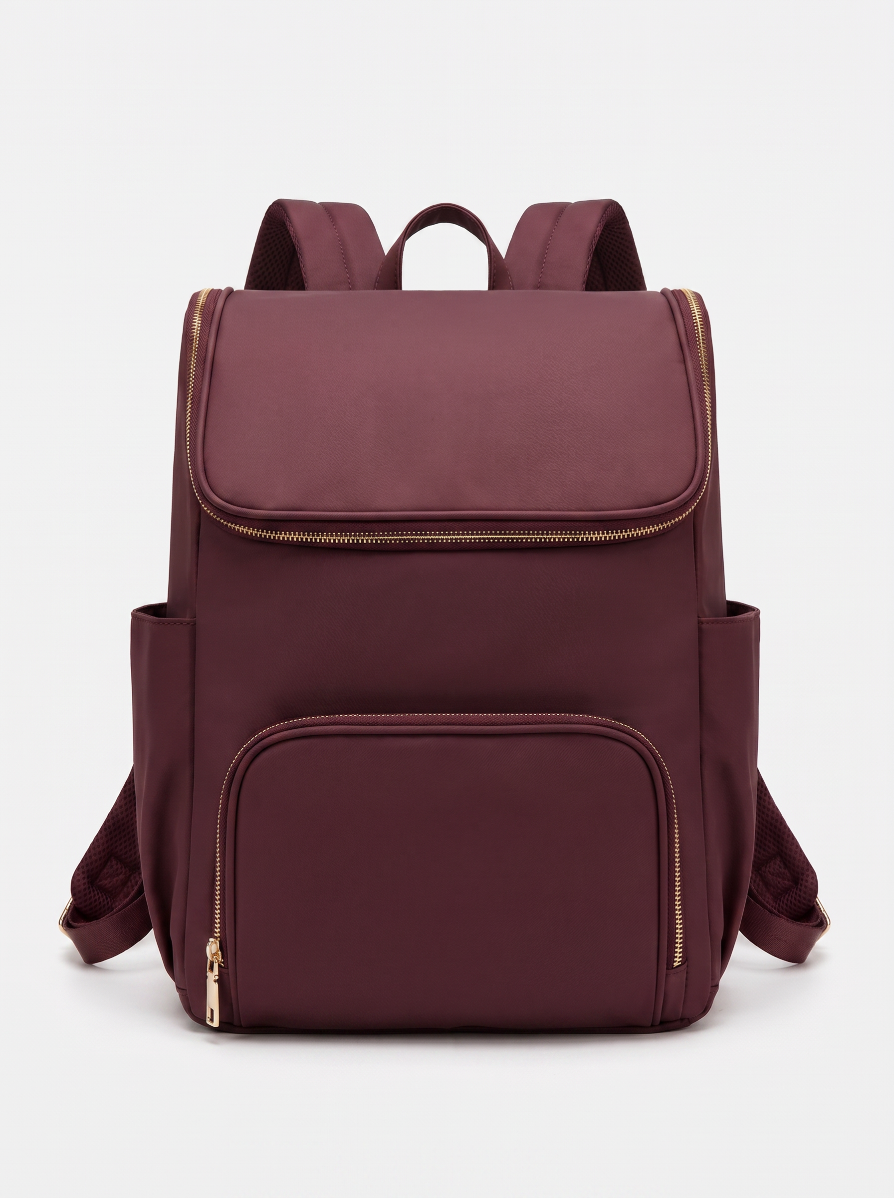 Aveline Women's Water-Resistant Nylon Laptop Backpack, Work Travel Bag - Burgundy