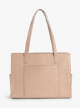Nesta Women's Croc-Embossed Vegan Leather Laptop Tote Bag, Work Bag