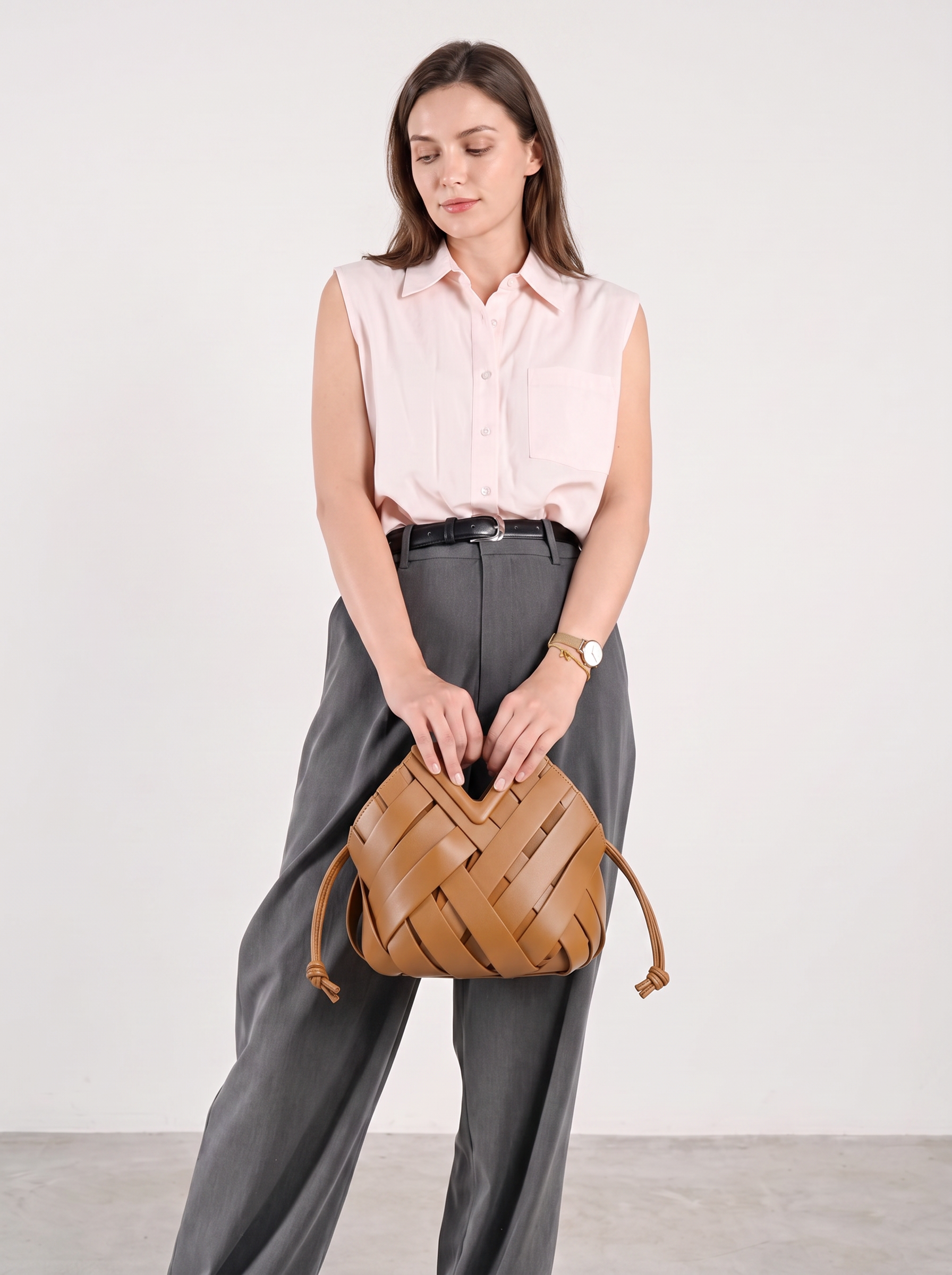 Mairwen Women's Woven Vegan Leather Crossbody Bag, Shoulder Bag