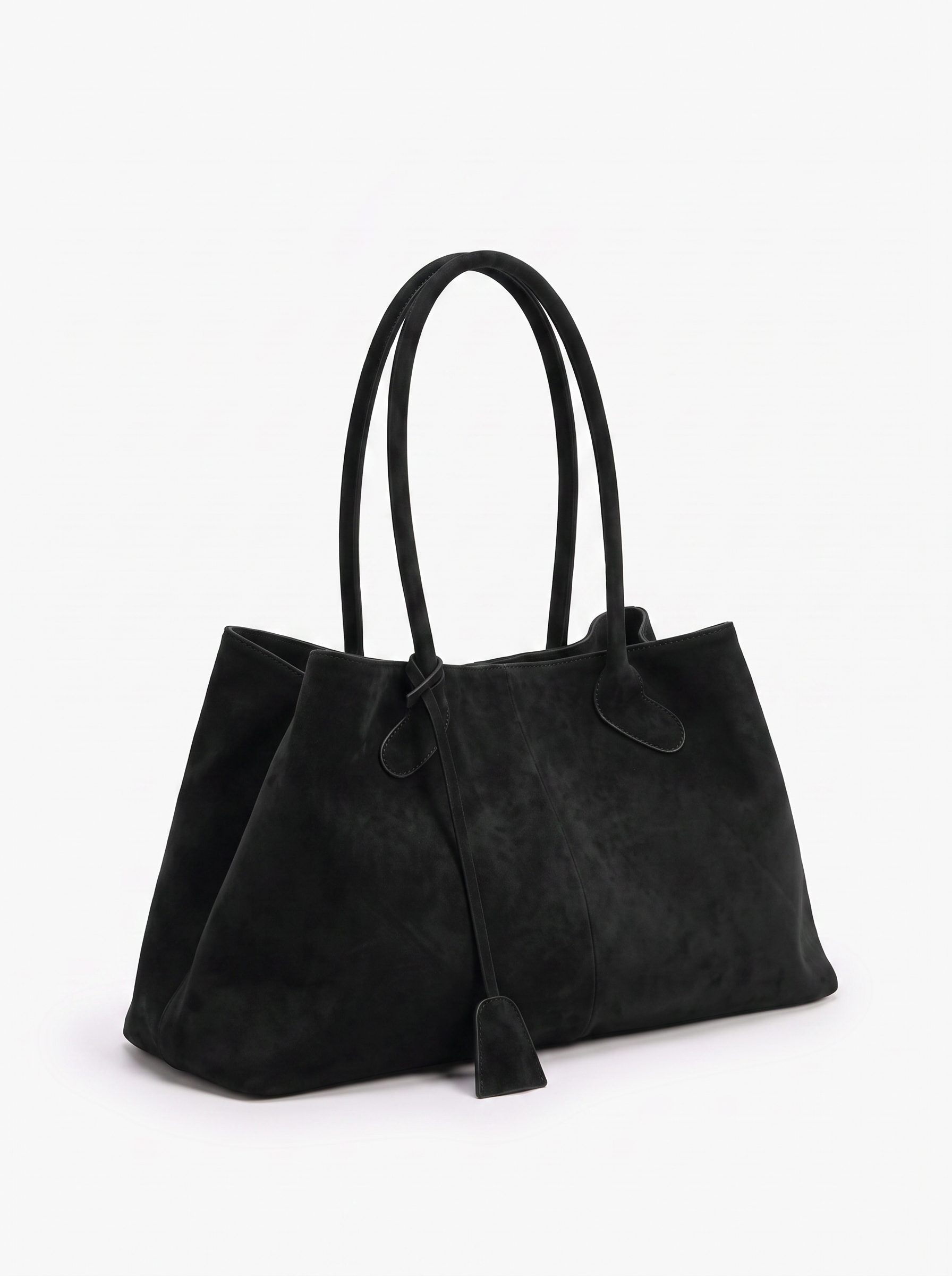 Ismay Women's Vegan Suede Tote Bag, Large Minimalist Shoulder Bag