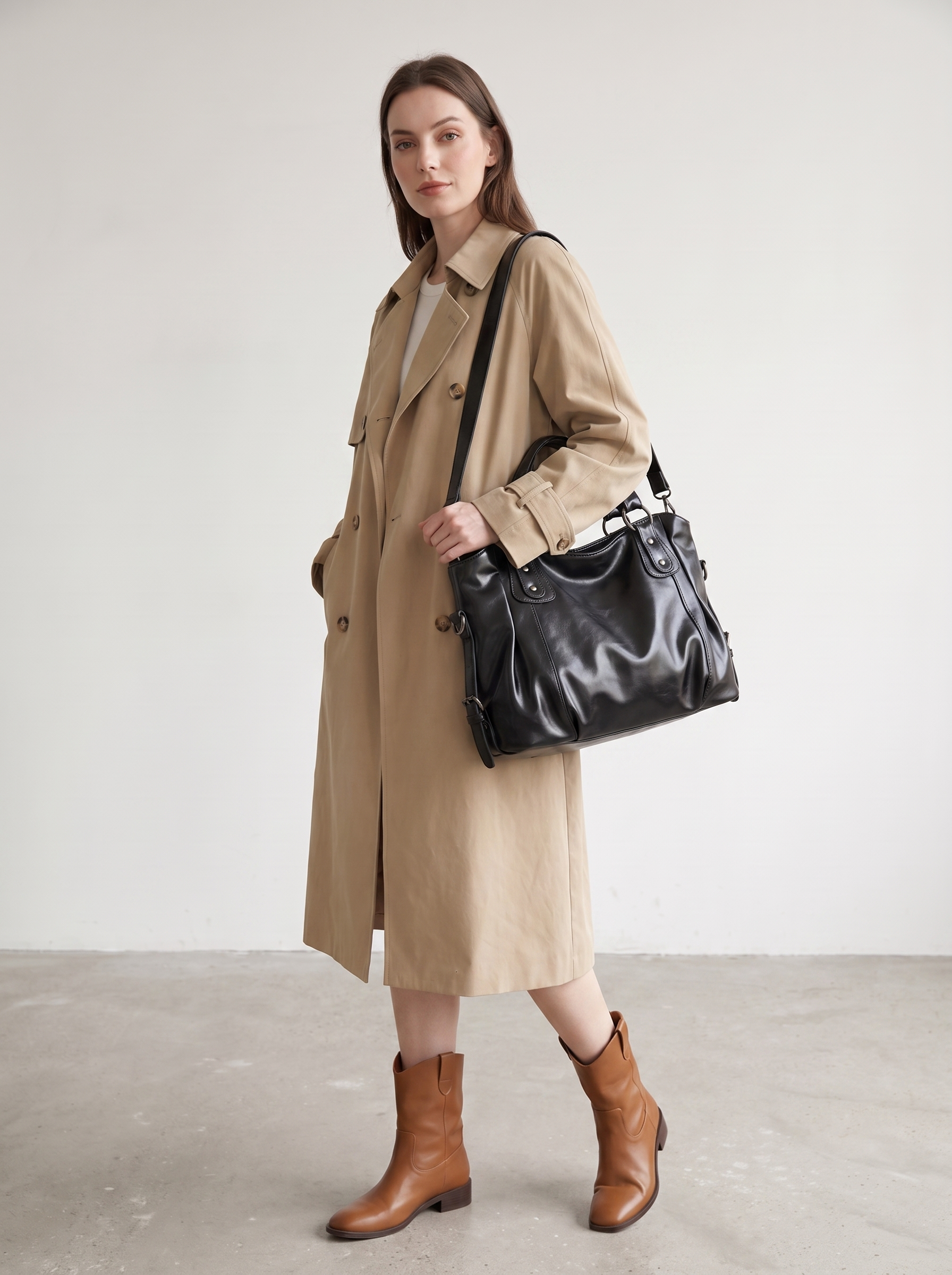 Lorna Women's Vegan Leather Crossbody Bag, Multi-Pocket Shoulder Bag