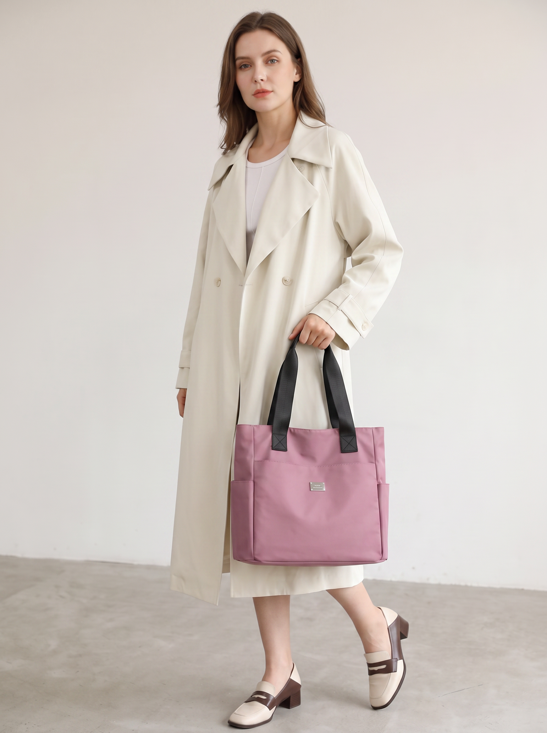Effie Women's Waterproof Nylon Tote Bag, Large Work Bag