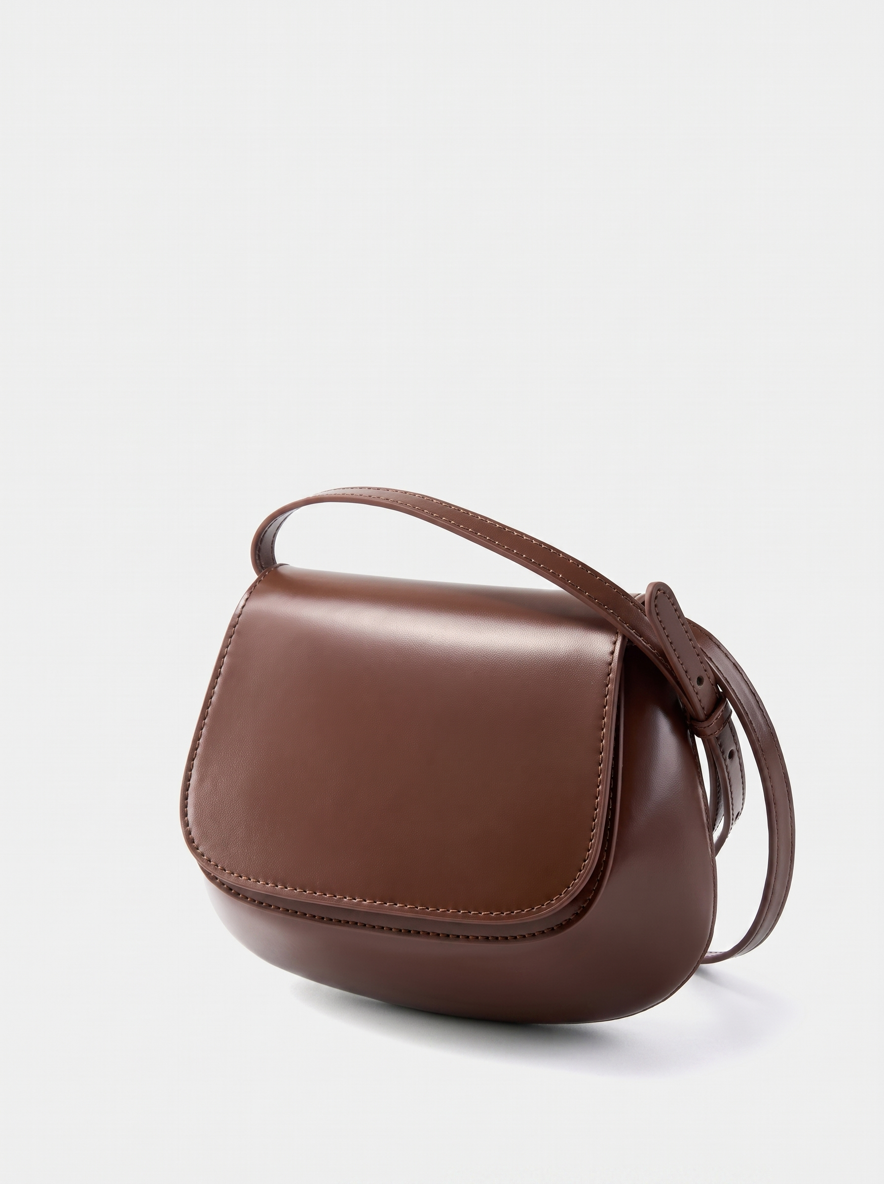 Morag Women's Leather Crossbody Bag, Saddle Flap Shoulder Bag