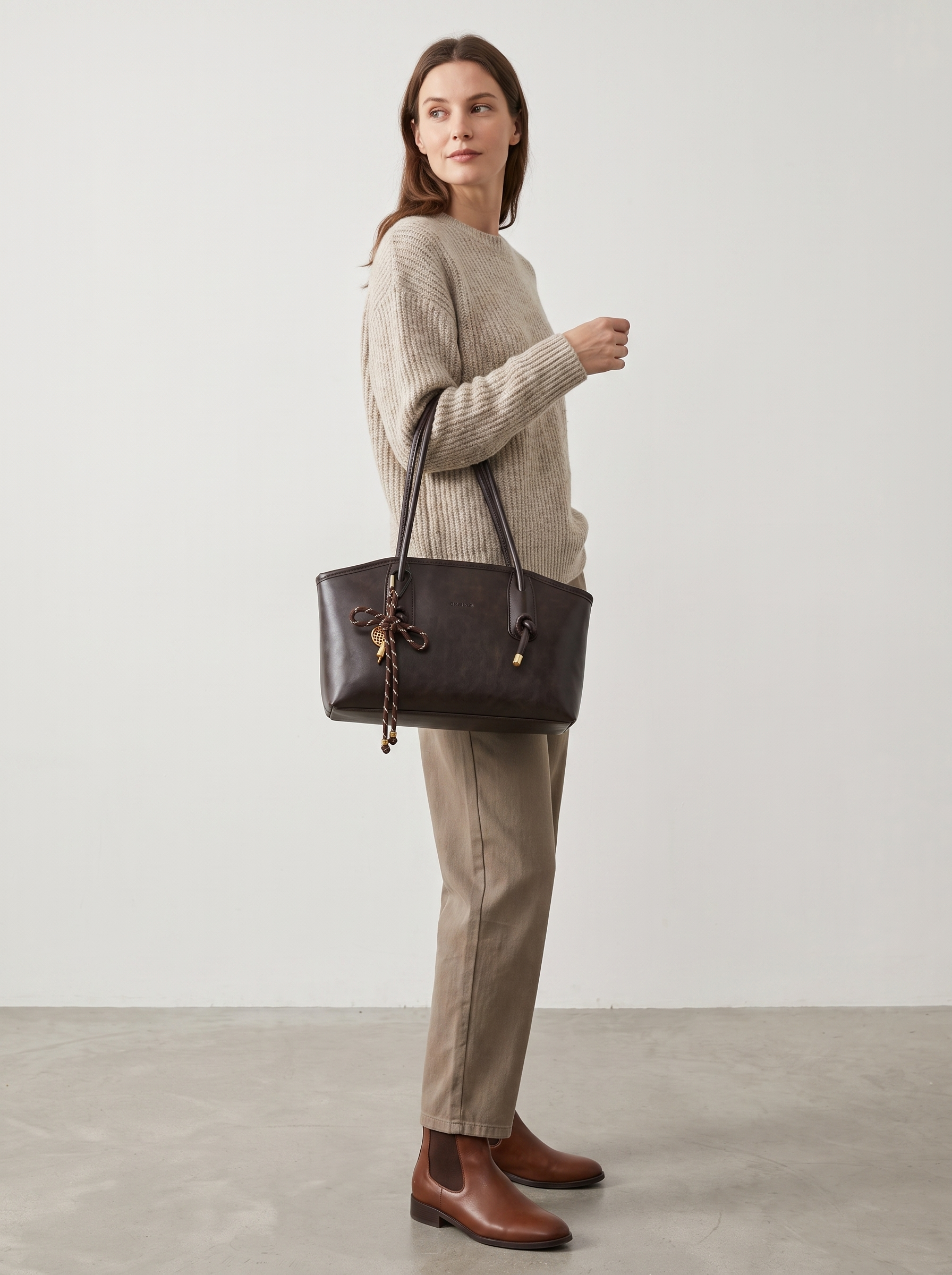 Iona Women's Faux Leather Tote Bag, Y2K Winter Shoulder Bag