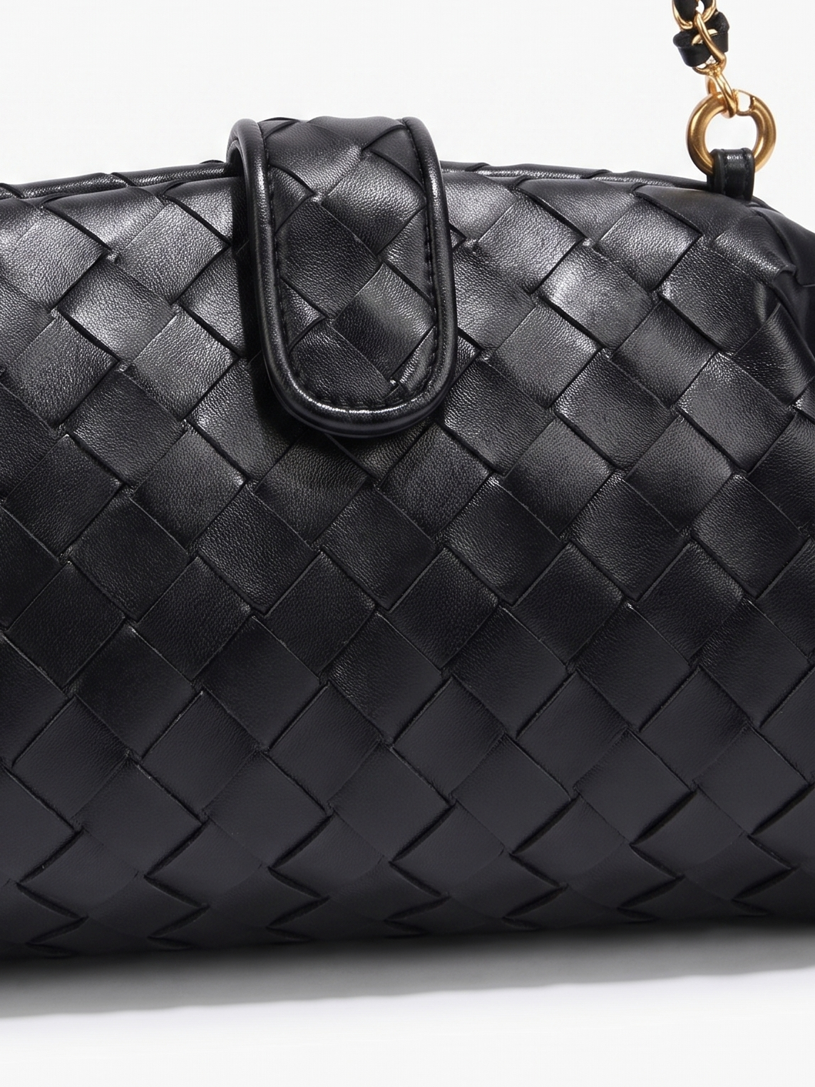 Eudocia Women's Woven Vegan Leather Clutch Bag, Evening Chain Bag