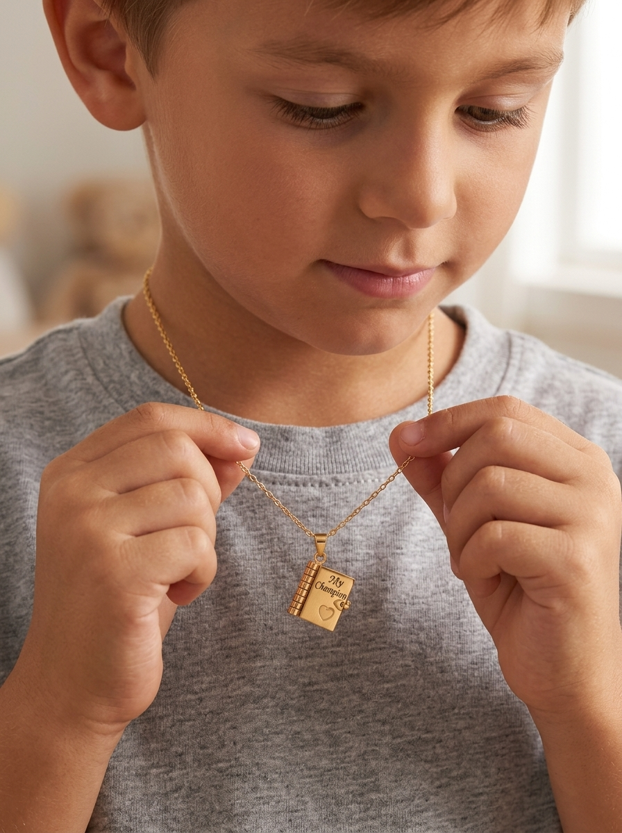Gabriel My Champion Boys' Engraved Locket Necklace