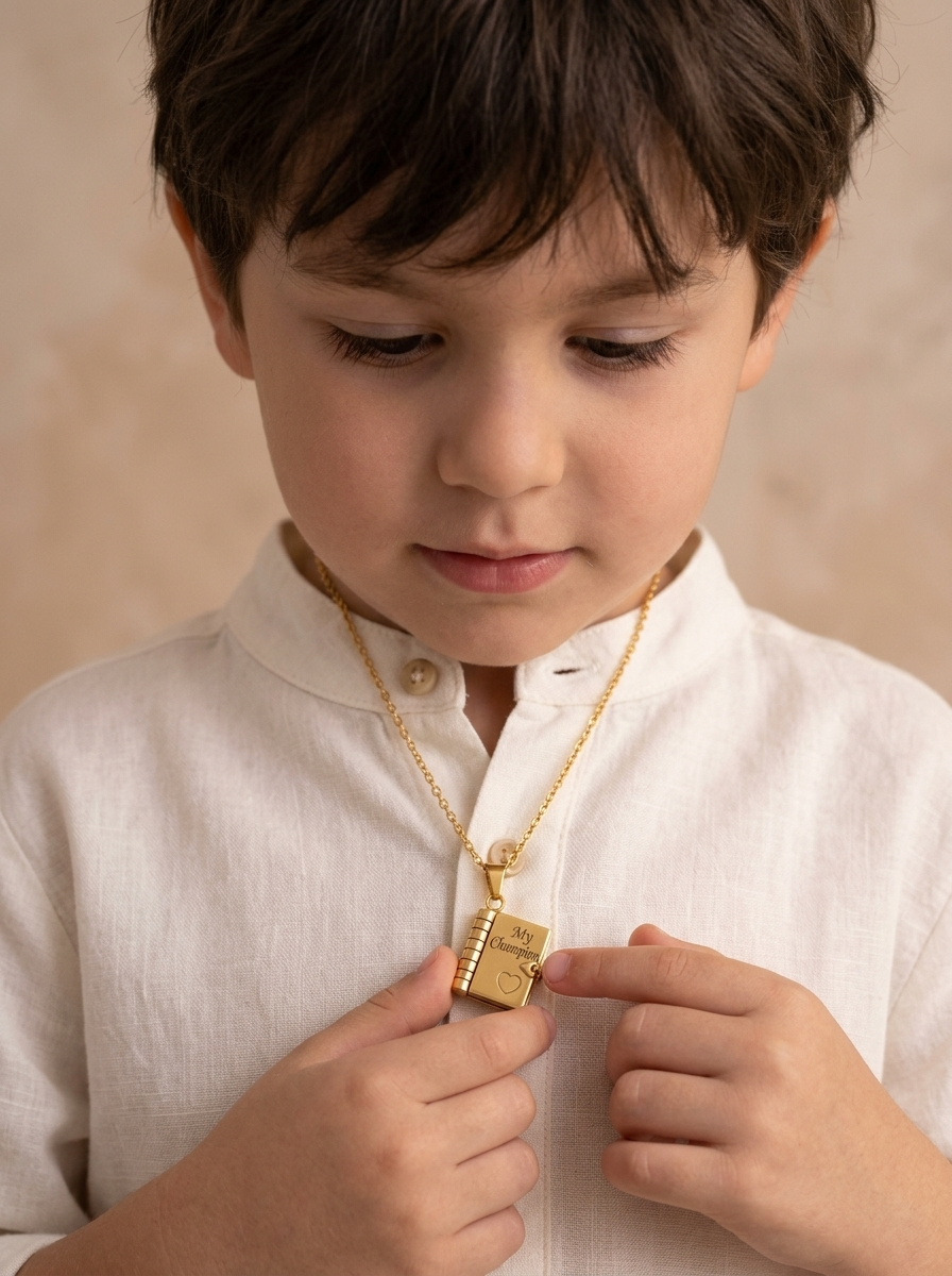 Gabriel My Champion Boys' Engraved Locket Necklace