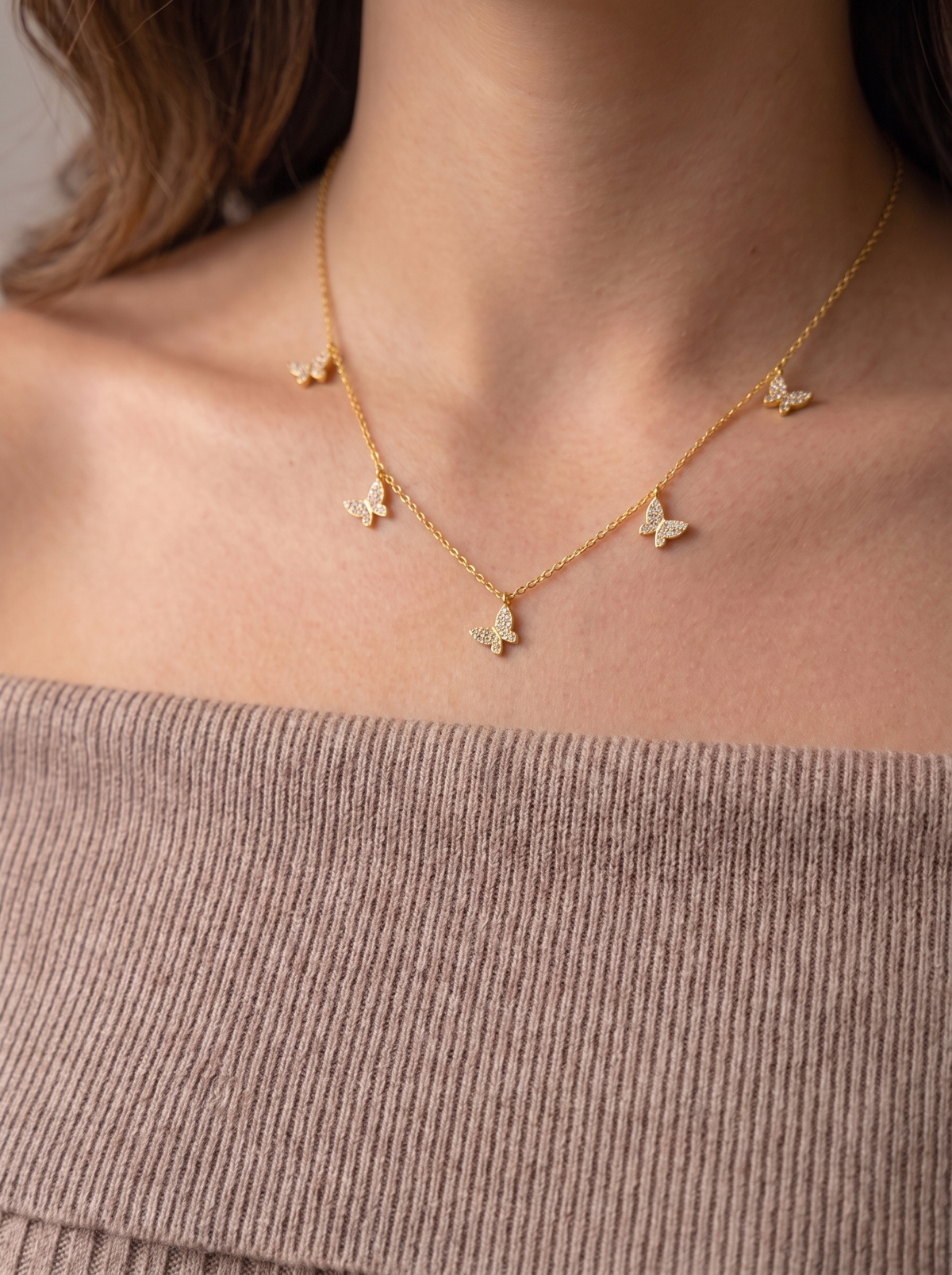 Paloma Women's Dainty Butterfly Necklace