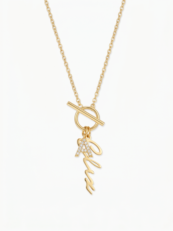 Cecilia Women's Custom Toggle Name Necklace