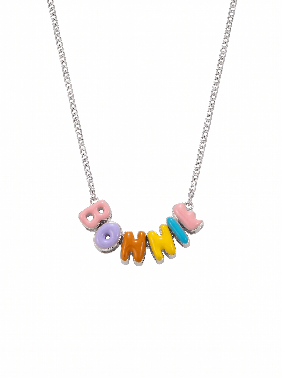 Arabelle Women's Custom Bubble Letter Name Necklace
