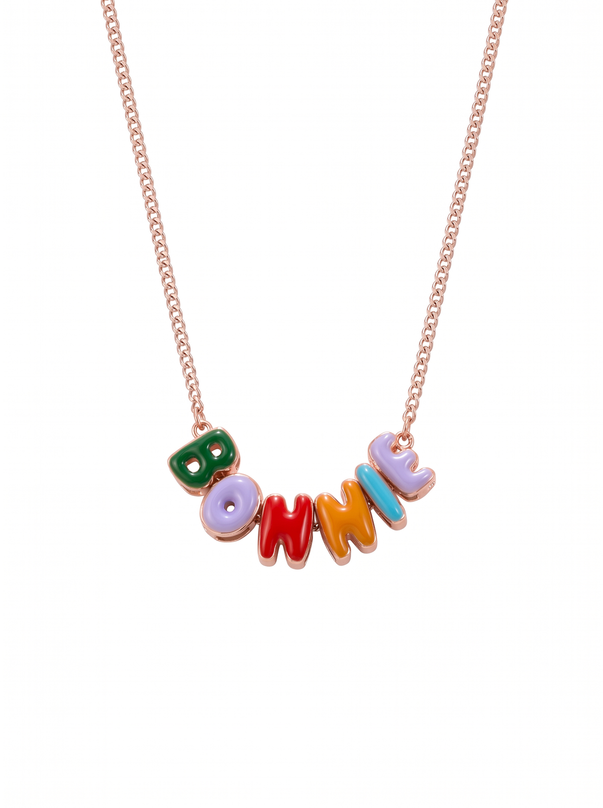 Arabelle Women's Custom Bubble Letter Name Necklace