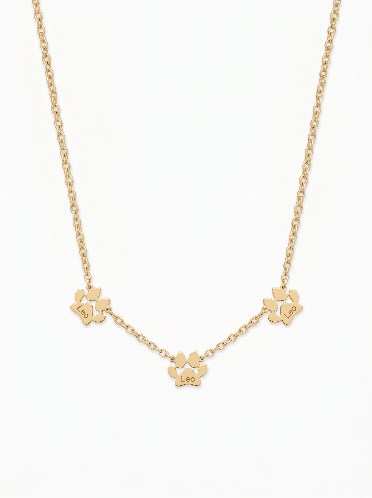 Claudine Women's Custom Pet Paw Print Necklace