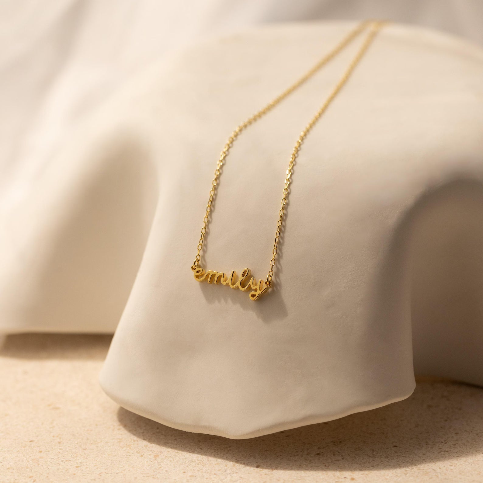 Maisie Women's Gold & Silver-Tone Personalized Name Necklace, Cursive Script Necklace