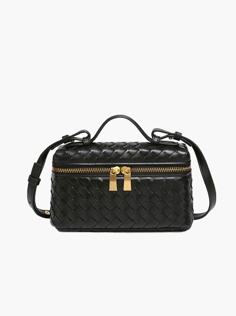 Dorrit Women's Woven Leather Crossbody Bag, Top Handle Bag