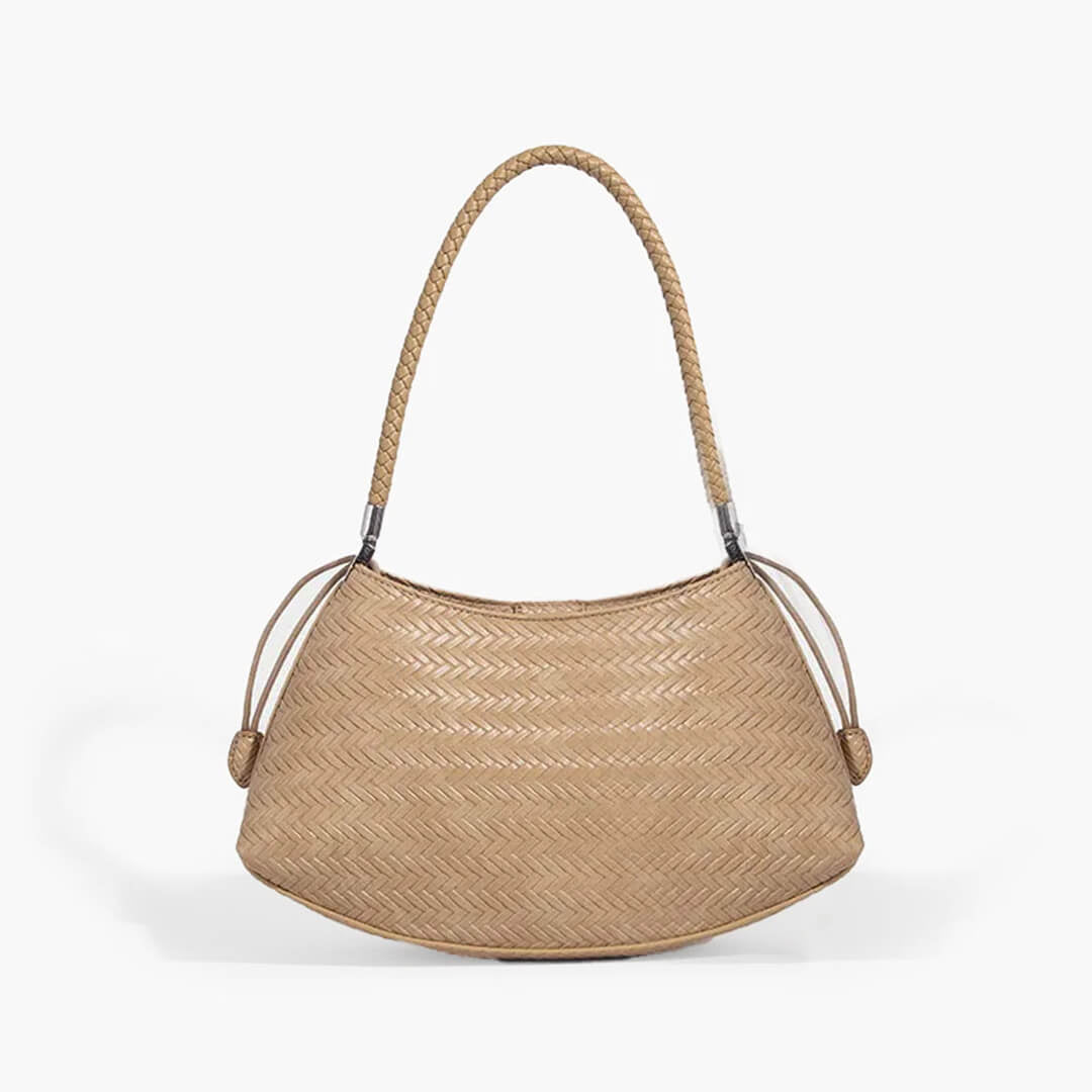 Sioned Women's Boho Woven Shoulder Bag, Natural Fibre Hobo Bag