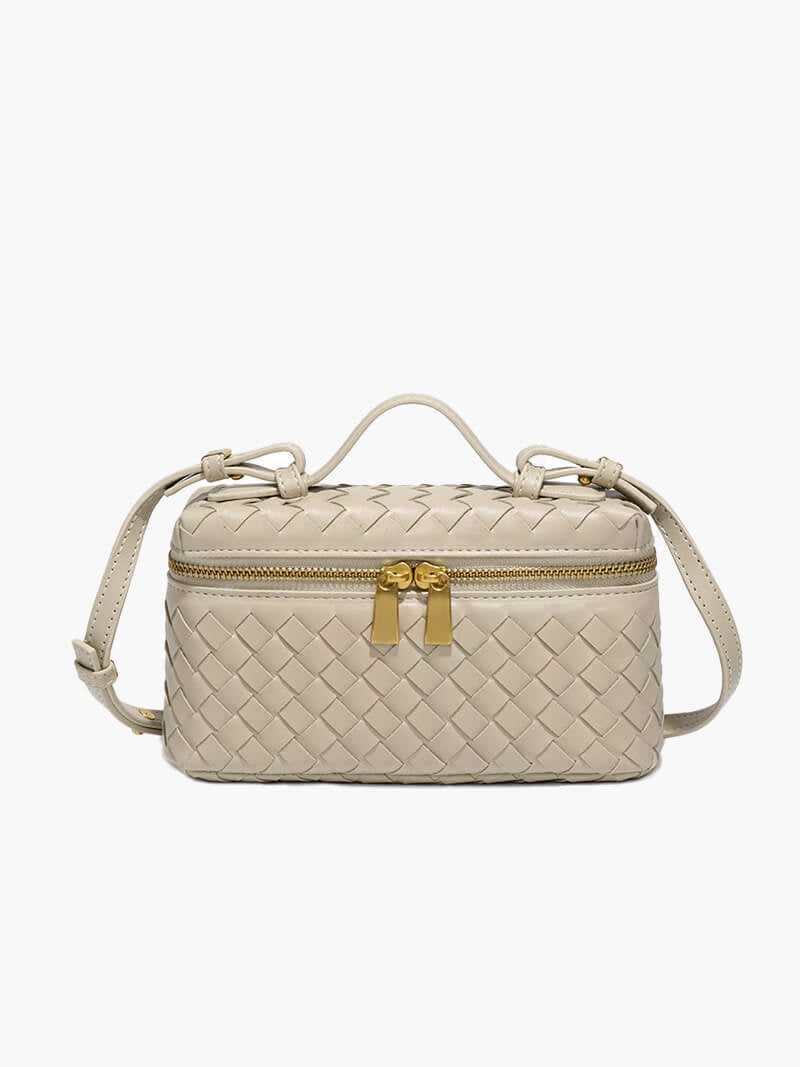 Dorrit Women's Woven Leather Crossbody Bag, Top Handle Bag