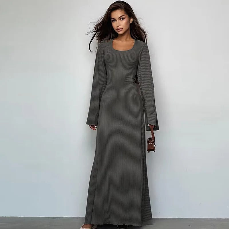 Solara Bell Sleeve Casual Maxi Dress