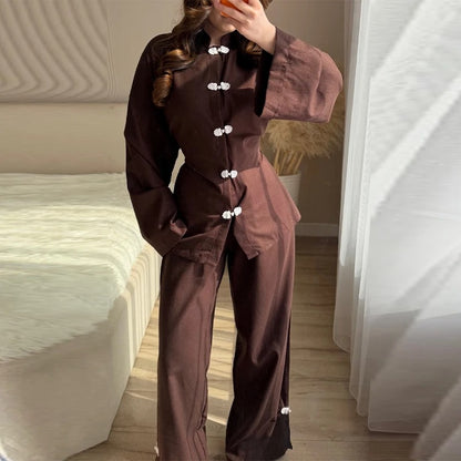 Elvira Mandarin Collar Linen Co-Ord Set