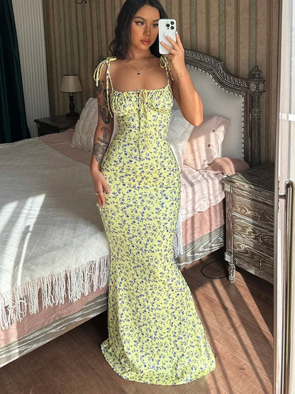 Anastasia Floral Bodycon Wedding Guest Maxi Dress