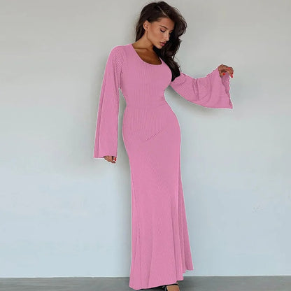 Solara Bell Sleeve Casual Maxi Dress