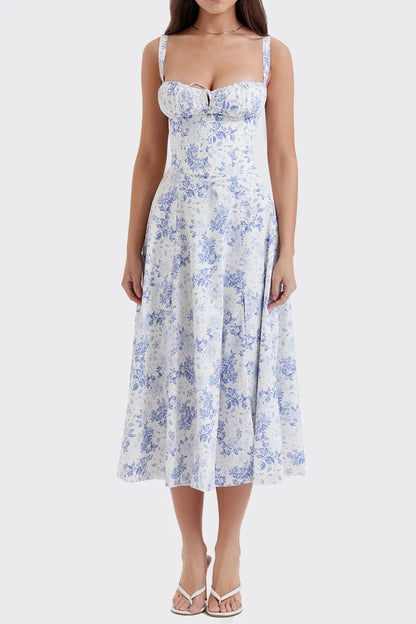 Nyra Corset Lace Up Midi Sundress