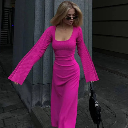 Solara Bell Sleeve Casual Maxi Dress