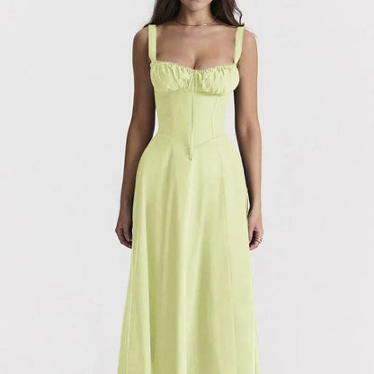 Nyra Corset Lace Up Midi Sundress