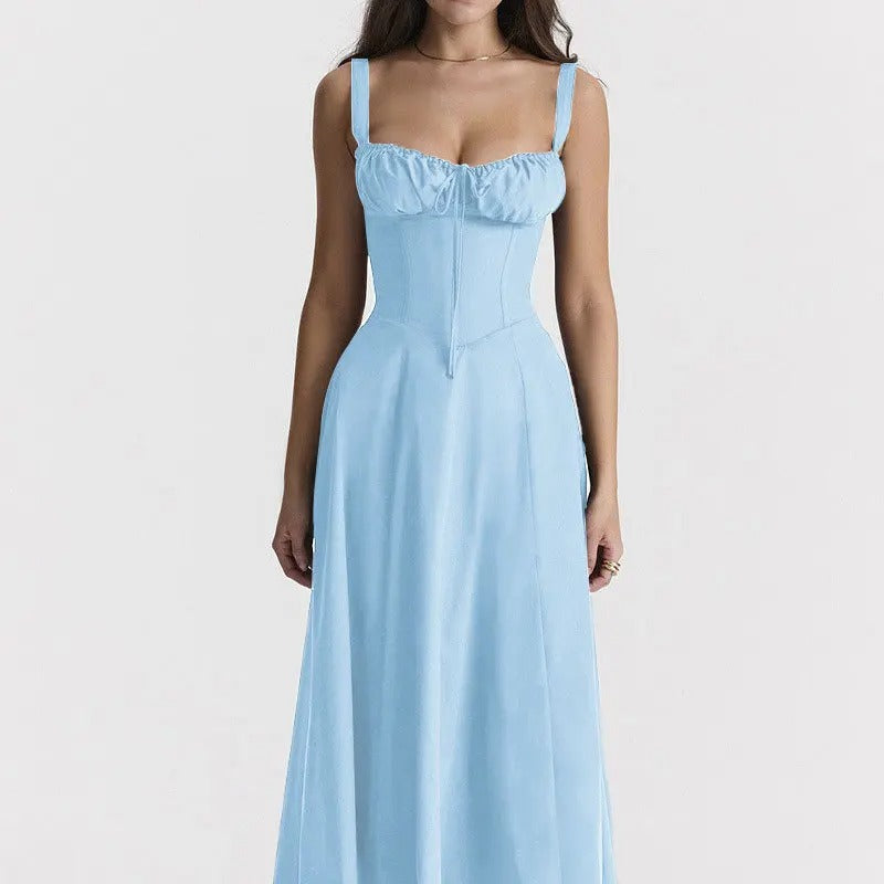Nyra Corset Lace Up Midi Sundress