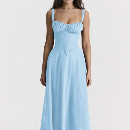 Nyra Corset Lace Up Midi Sundress