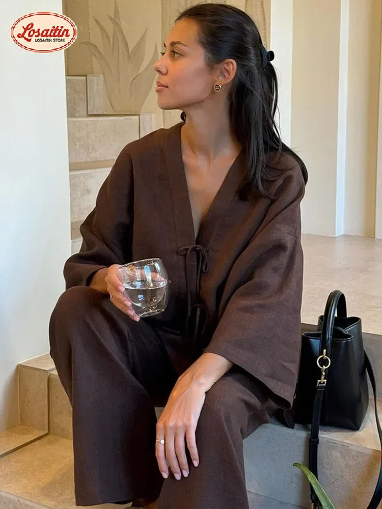 Jessamine Relaxed Linen Lounge Co-Ord Set