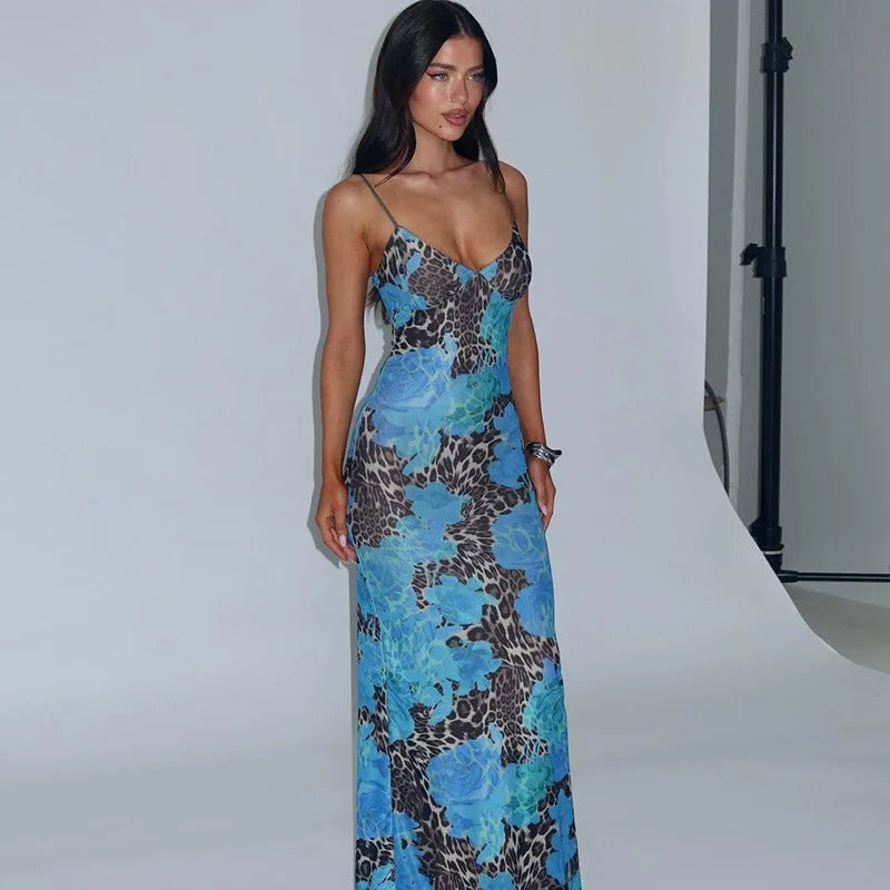 Celestine Floral Bodycon Wedding Guest Maxi Dress