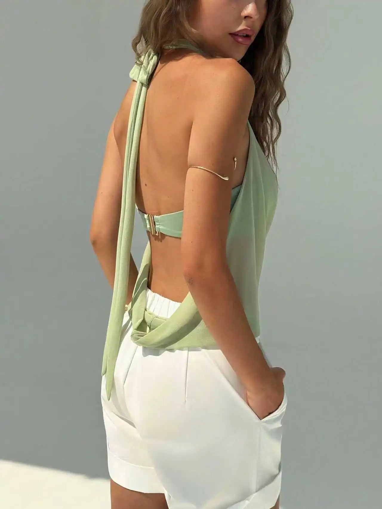 Wrenna Draped Ring Detail Ladies Summer Top