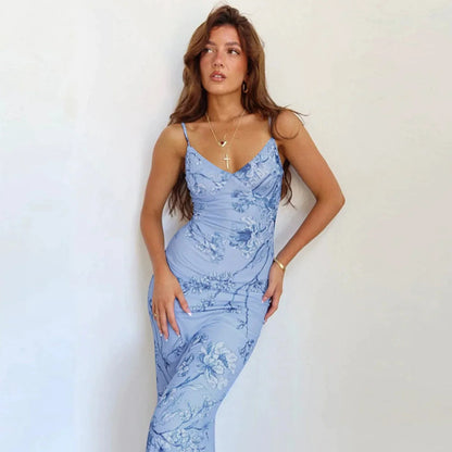 Alina Floral Slip Wedding Guest Maxi Dress