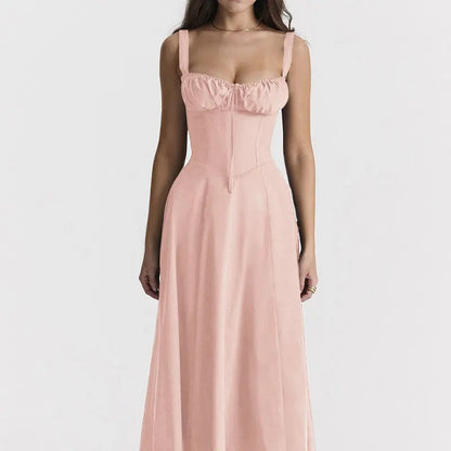 Nyra Corset Lace Up Midi Sundress
